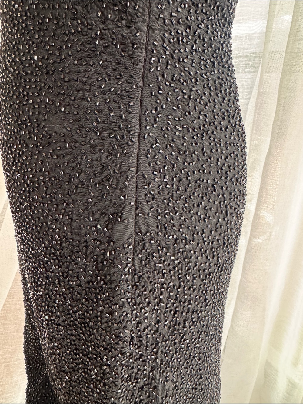 STAUD Beaded Floral Mini Dress Black Size S - Picture 8 of 9